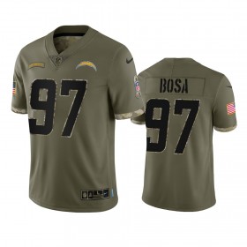 Camiseta Hombre NFL Los Angeles Chargers Joey Bosa 97 Olive 2022 Salute To Service